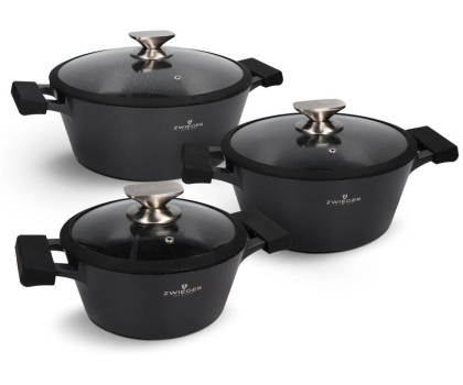 Garnek Zwieger Black Stone Zestaw garnków 6 el.